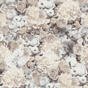 TRENDWALL2 PARATO TNT   FLOWERS GRIGIO MIS.10,05X0,53MT