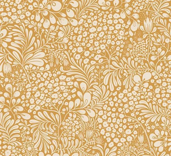 PARATO LINA II IN TNT   FIORI GOLD 0,53x10,05 mt