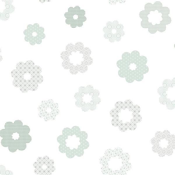 PARATO JOY  IN TNT      /FLOWERS GREEN 0,53X10,05MT