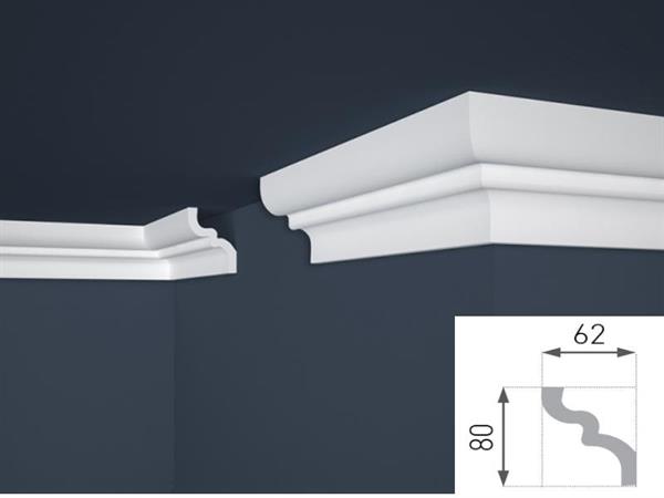 CORNICE POLISTIRENE 8X6.2X200CM CF 39 pz