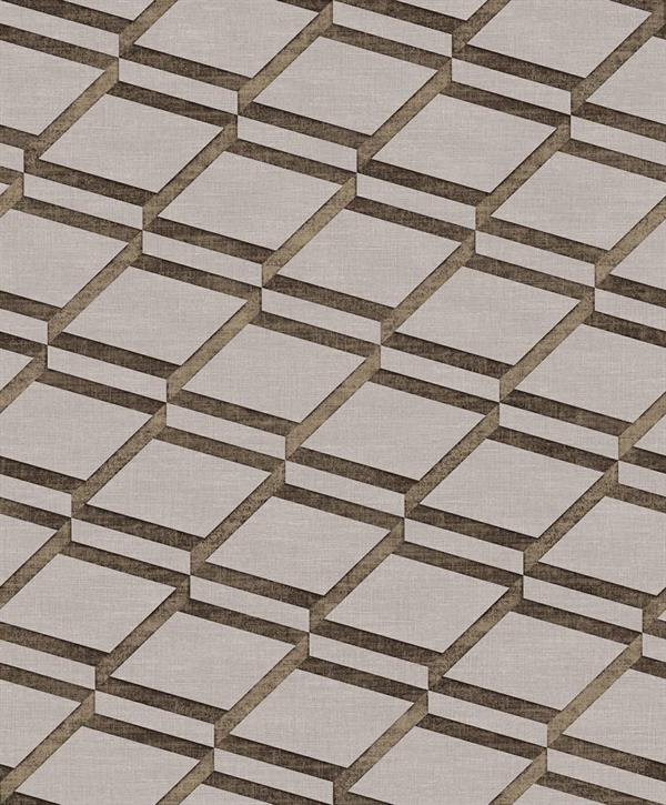 BLOOMING PARATO SU TNT  GEOMETRICO GRIGIO ANTRACITE 10x0,53 mt