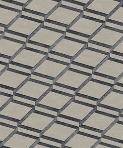 BLOOMING PARATO SU TNT  GEOMETRICO GRIGIO SILVER 10x0,53 mt