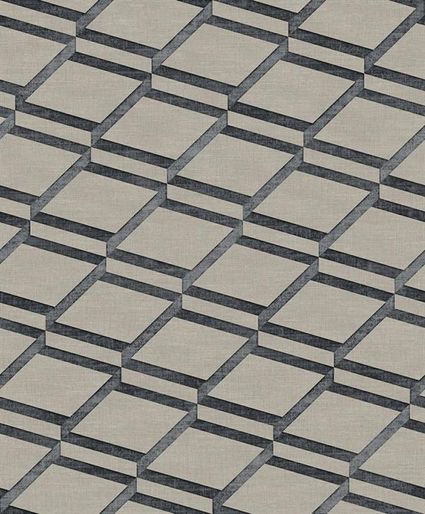 BLOOMING PARATO SU TNT  GEOMETRICO GRIGIO SILVER 10x0,53 mt