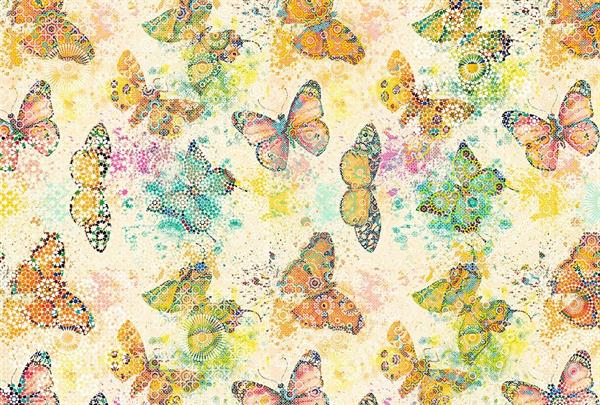 STAMPA DIG AL MQ SU SUPP130g/mq VLIES MATTE MOSAIC BUTTERFLIES1