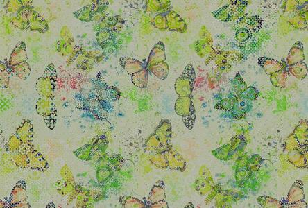 STAMPA DIG AL MQ SU SUPP200g/mq VLIES PREM MOSAIC BUTTERFLIES3 V