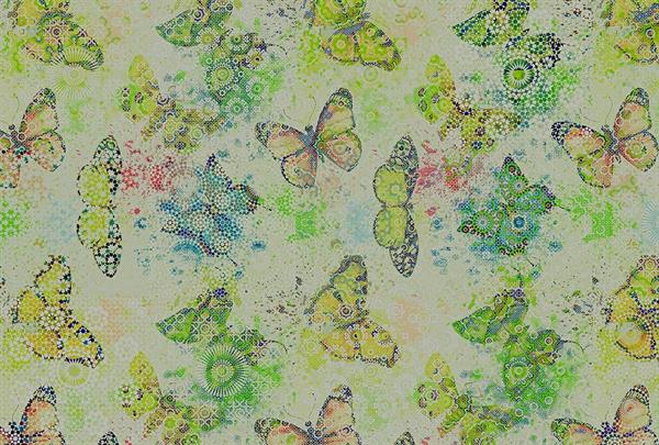 STAMPA DIG AL MQ SU SUPPSTRUKTURVLIES PLUS MOSAIC BUTTERFLIES3 V