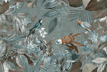 ARTIST STAMPA DIGITALE  TNT BIRD JUNGLE GREY.270X400CM