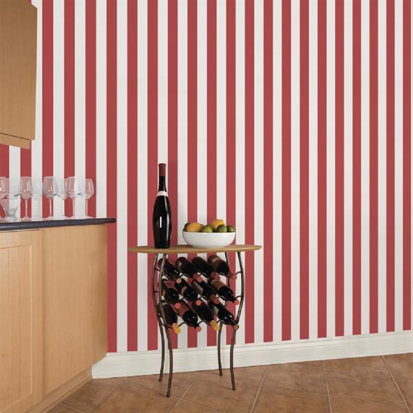 PARATO SMART STRIPES 24 /IN PVC/TNT RIGHE RED 0,53X10,05MT