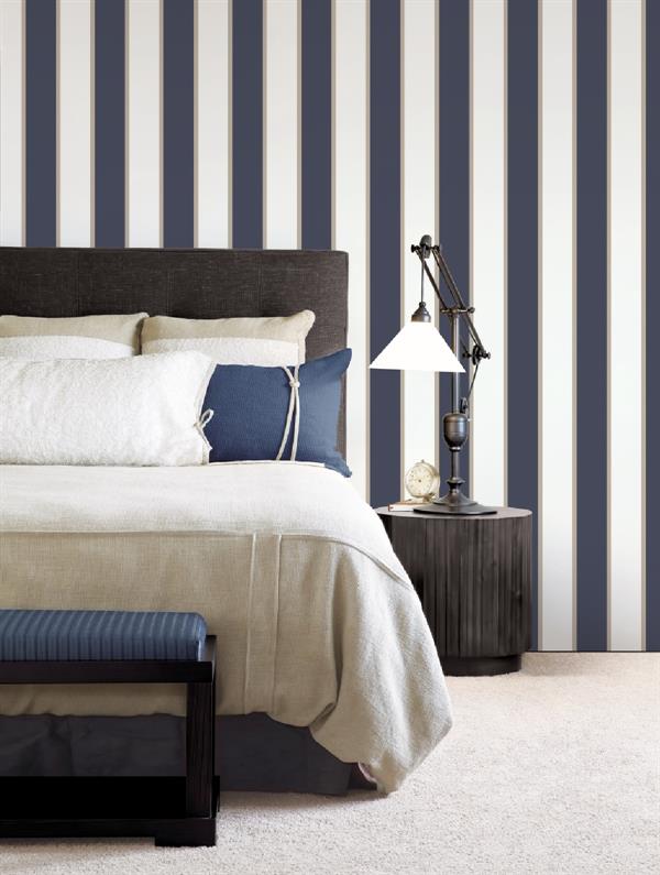 PARATO SMART STRIPES 24 /IN PVC/TNT RIGHE BLU 0,53X10,05MT