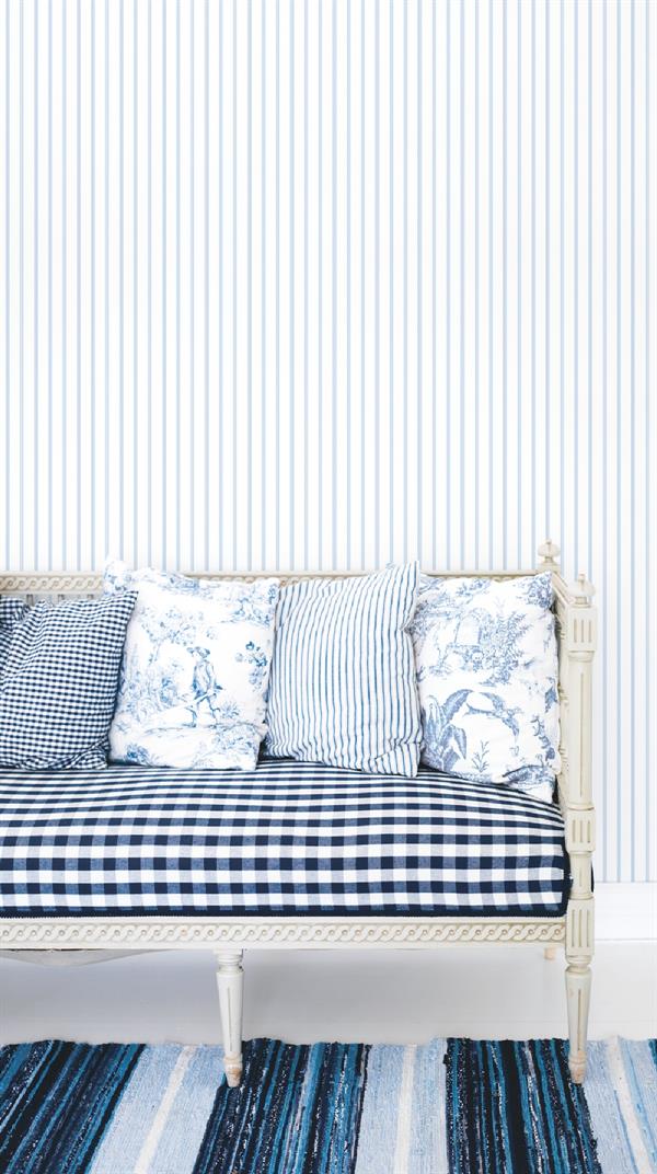 PARATO SMART STRIPES 24 /IN PVC/TNT RIGHE BLUE 0,53X10,05MT