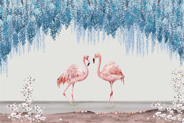 STAMPA DIGITALE INTERMEZVYNIL FLAMINGO BLUETTE MIS. AL MQ