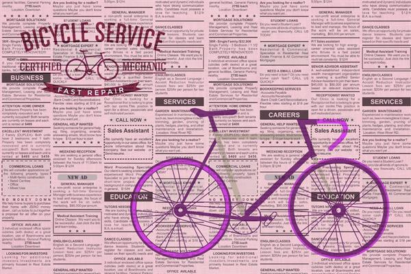 STAMPA DIGITALE GEMINI MVINILICO BICYCLE ROSE AL MQ