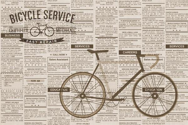 STAMPA DIGITALE GEMINI MVINILICO BICYCLE BEIGE AL MQ