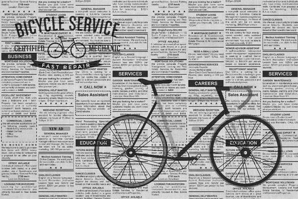 STAMPA DIGITALE GEMINI MVINILICO BICYCLE GREY AL MQ