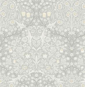 BRITISH HERITAGE PARATO SU TNT FIORI GRIGIO CHIARO 10x0,52 mt