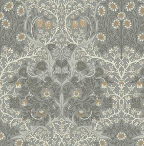 BRITISH HERITAGE PARATO SU TNT FIORI GRIGIO OCRA 10x0,52 mt