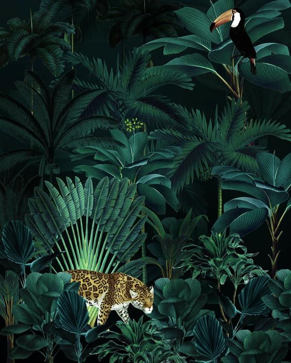 FOTOMURALE KOMAR HOME 4 SU TNT JUNGLE NIGHT MIS. 200X250 cm