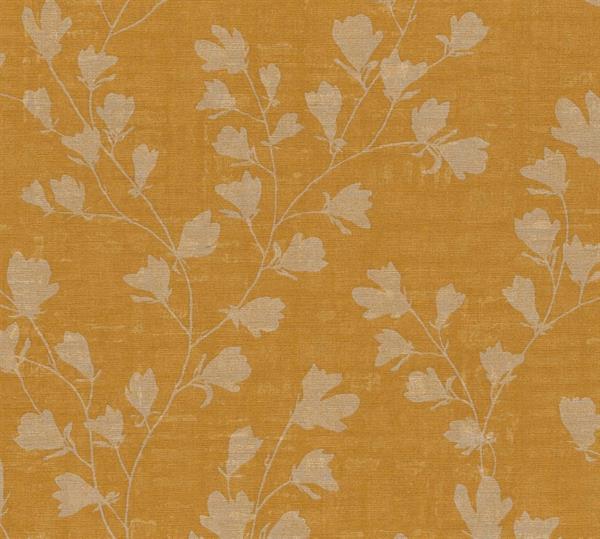 PARATO NARA PVC/TNT.    FLOWERS YELLOW.0,53X10,05MT