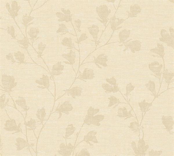 PARATO NARA PVC/TNT.    FLOWERS BEIGE.0,53X10,05MT