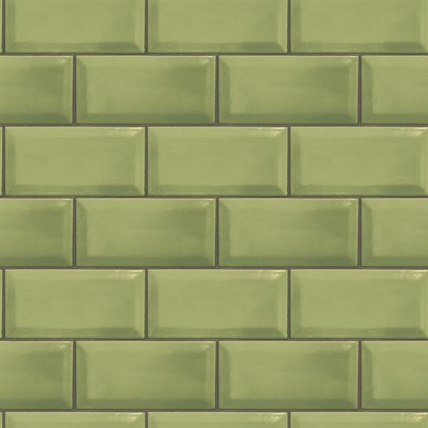 PARATO JUST KITCHEN PVC/TNT GEOM.GREEN 0,53X10 MT