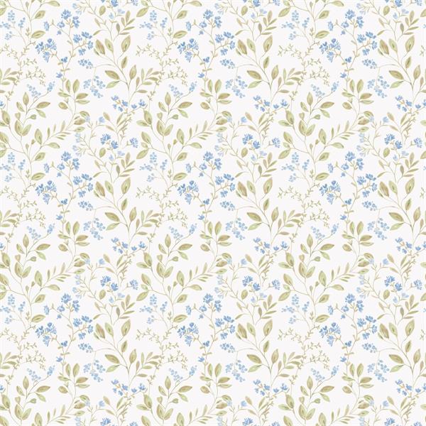 PARATO JUST KITCHEN PVC/TNT FLOWERS BLUE 0,53X10MT