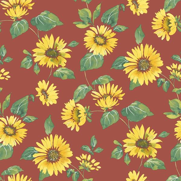 PARATO JUST KITCHEN PVC/TNT FLOWERS YELLOW/RED 0,53X10MT