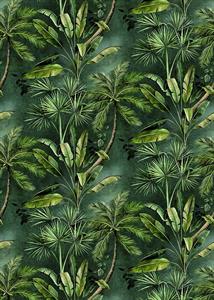 BLOOMING MURALE SU TNT   FOGLIE VERDE 200x280 cm (2 TELI)