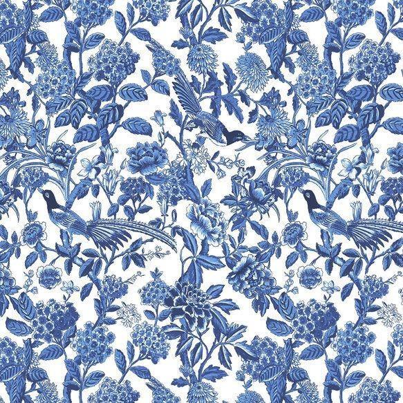 PARATO FERIA IN TNT     FLOWERS BLUE MIS.0,50X10MT