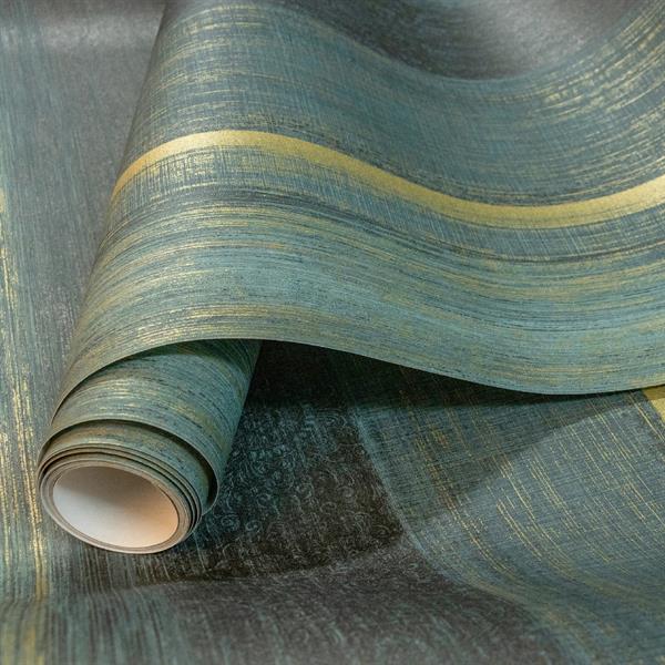 PARATO PRECIOUS IN TNT  MATERIAL BLUE GOLD MIS.0,53X10,05MT