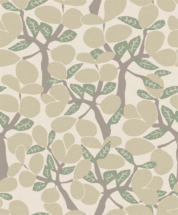 PARATO BRAZIL IN TNT    FOLIAGE WHITE CREAM MIS.0,53X10,05MT