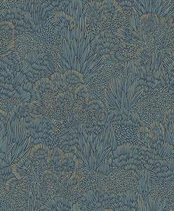 PARATO BRAZIL IN TNT    FOLIAGE BLUE GOLD MIS.0,53X10,05MT