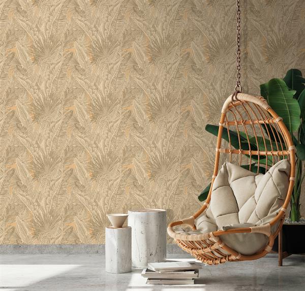 PARATO PERLA PVC/TNT    FOLIAGE NATURAL MIS.0,53X10,05MT