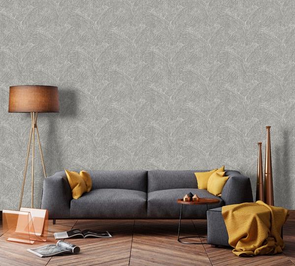 PARATO PERLA PVC/TNT    DESIGN DARK GREY MIS.0,53X10,05MT