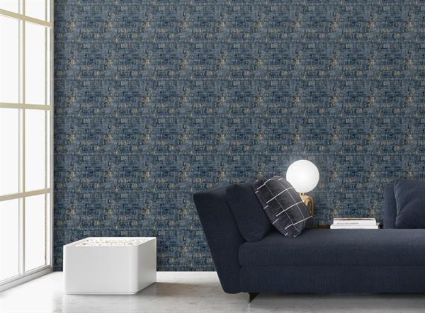 PARATO PERLA PVC/TNT    MATERIAL ROYAL BLUE MIS.0,53X10,05MT