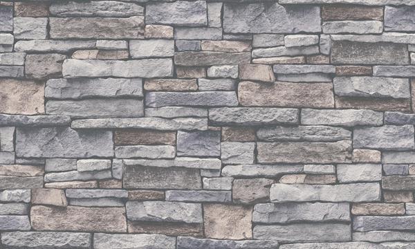 PARATO TERRA DI CASA    PVC/TNT STONES GREY MUD 0,53X10,05MT