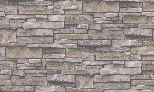 PARATO TERRA DI CASA    PVC/TNT STONES GREY BR. 0,53X10,05MT