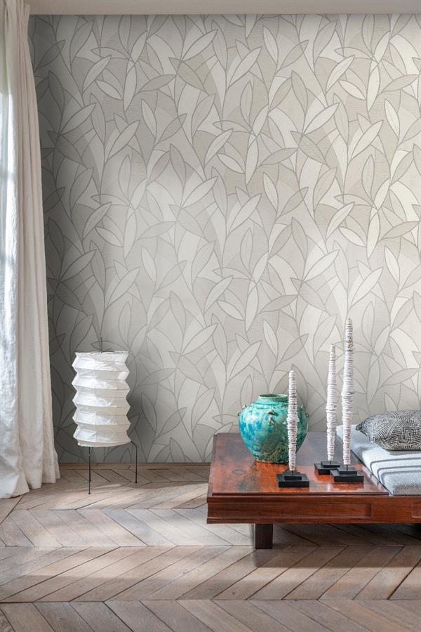 PARATO ALLURE PVC/TNT   FOLIAGE BEIGE MIS.0,53X10,05MT