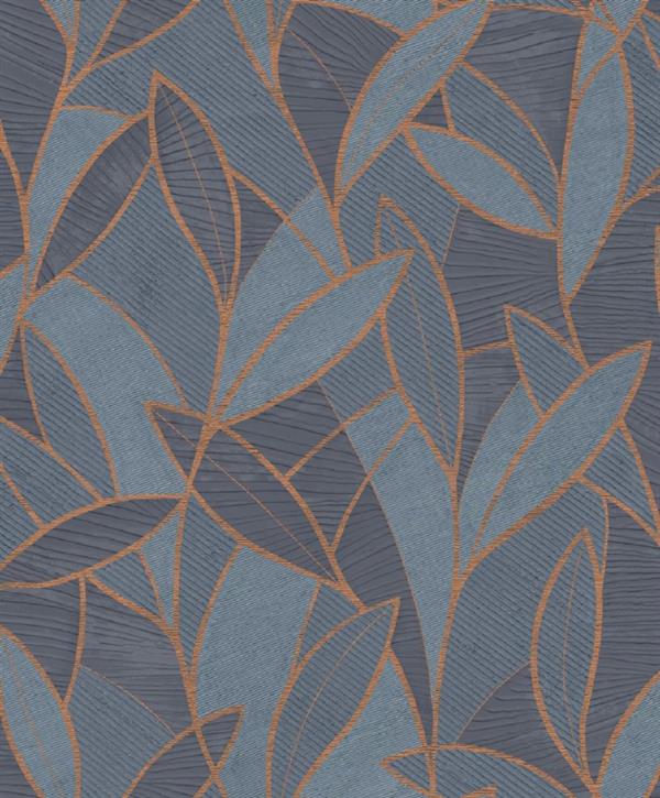 PARATO ALLURE PVC/TNT   FOLIAGE BLUE MIS.0,53X10,05MT