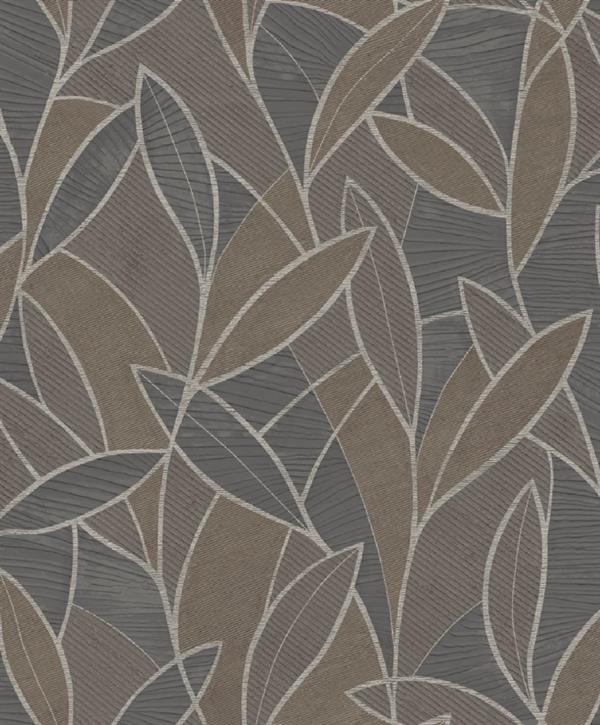 PARATO ALLURE PVC/TNT   FOLIAGE GREY TAUPE 0,53X10,05MT