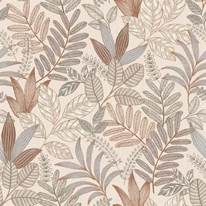 PARATO ALLURE PVC/TNT   FOLIAGE TAUPE MIS.0,53X10,05MT