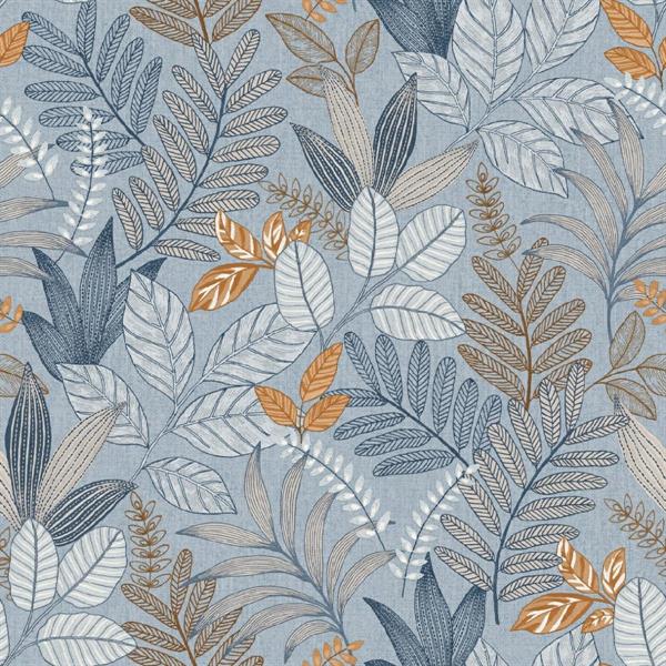 PARATO ALLURE PVC/TNT   FOLIAGE LIGHT BLUE .0,53X10,05MT