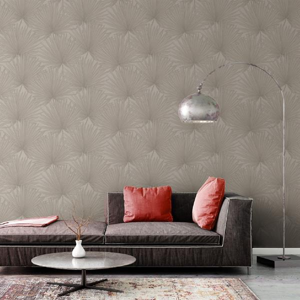 PARATO CARAIBI PVC/TNT  FOLIAGE BEIGE 0,53X10,05MT