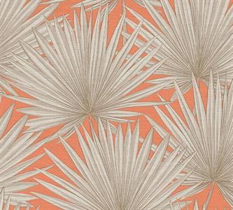 PARATO CARAIBI PVC/TNT  FOLIAGE CORAL 0,53X10,05MT