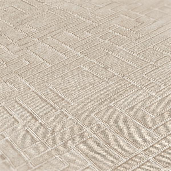 PARATO CITY SHAPES PVC/ TNT GEOM.TAUPE 0,53X10,05MT