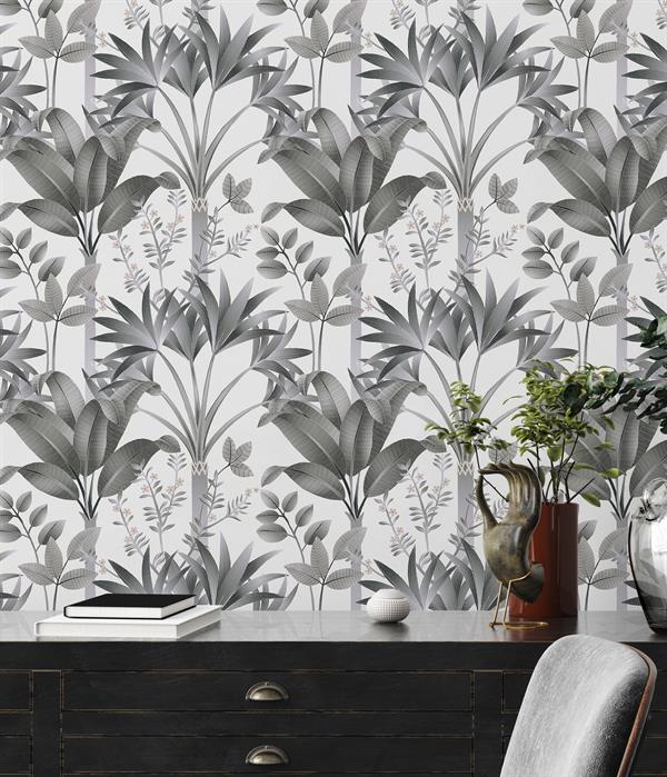 PARATO ARCADE IN TNT    FOLIAGE GREY 0,53X10,05MT