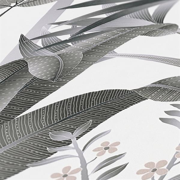 PARATO ARCADE IN TNT    FOLIAGE GREY 0,53X10,05MT