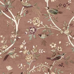 PARATO ARAZZI PVC/TNT   FLOWERS BIRDS BORDO' 0,53X10,05MT