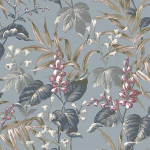 PARATO ARAZZI PVC/TNT   FLOWERS BIRDS AVION 0,53X10,05MT