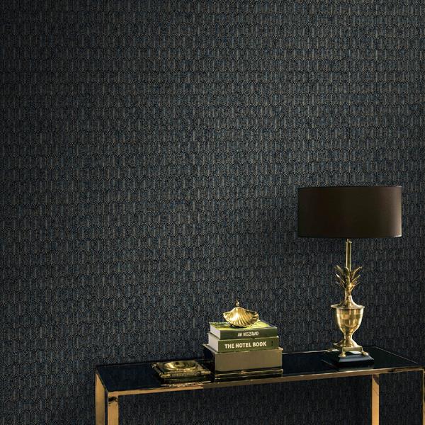 PARATO LUSTRE TNT METAL /DESIGN BLUE/GOLD 0,53X10,05MT