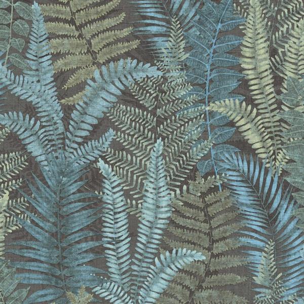 PARATO TROPICALIA PVC   /TNT FOLIAGE BLUE 0,53X10,05MT